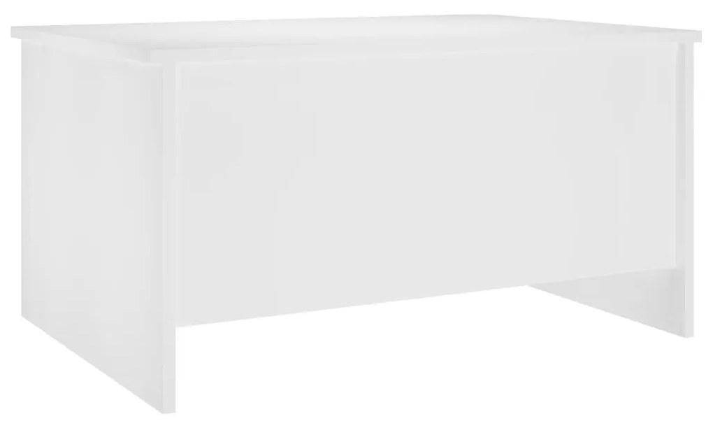 Tavolino da salotto bianco 80x55,5x41,5 cm in legno multistrato