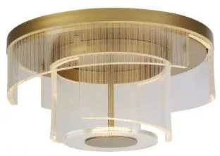 Deco led a filo, metallo dorato e acrilico trasparente