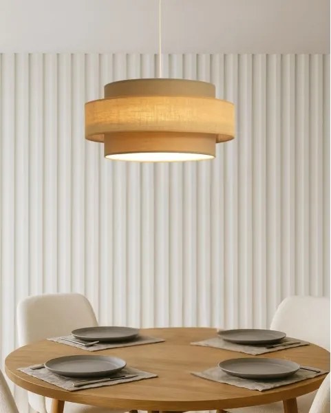 Brilagi - Lampada a sospensione con cavo RESNA 1xE27/60W/230V Ø 40 cm marrone/beige
