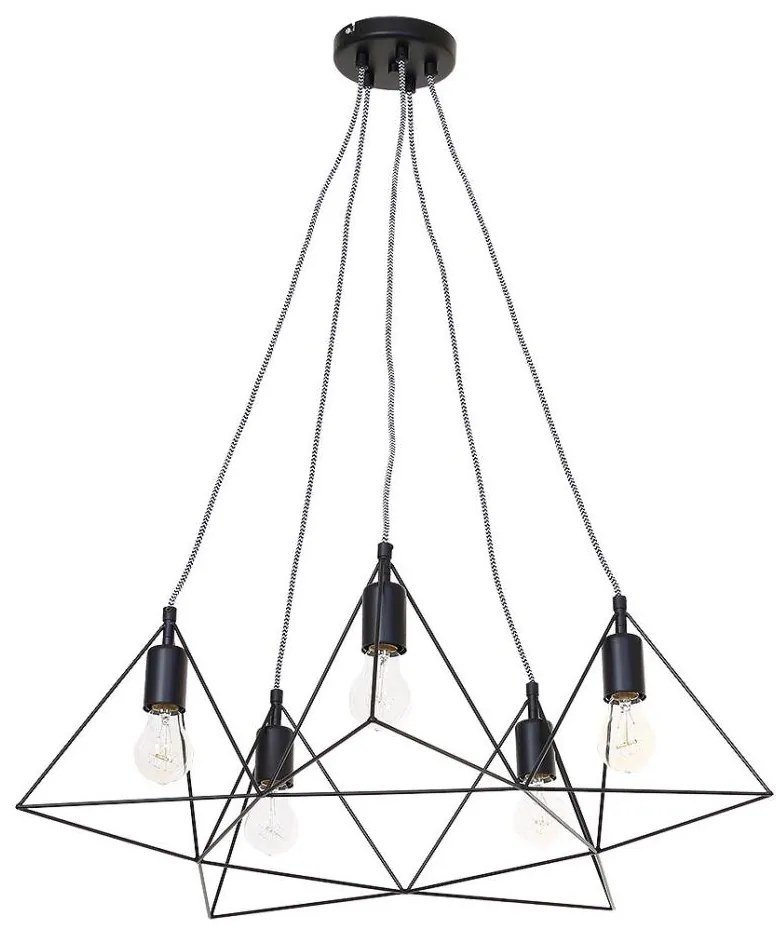 Lampada a sospensione TREKANT 5xE27/60W