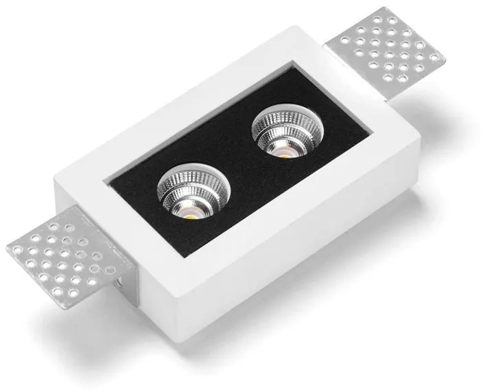 Faretto da incasso con fonte luminosa fisso Modulo LED TECNICO SAMO bianco verniciabileX8 cm Luce bianco caldo