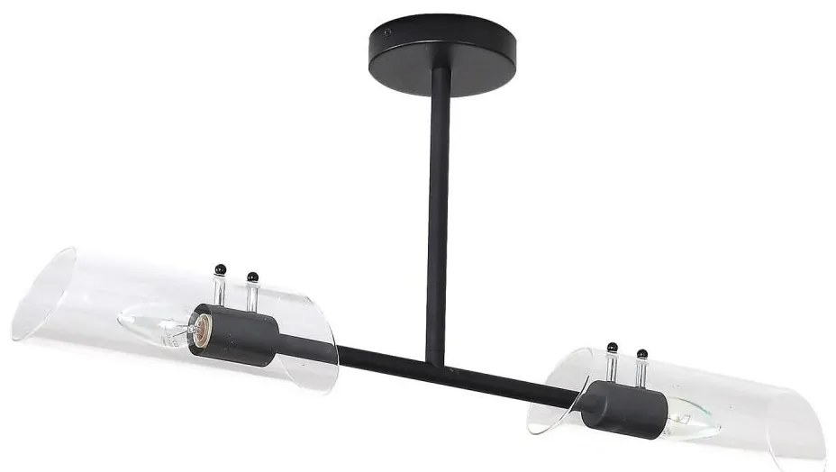 Rabalux 75028 - Lampadario da bagno a sospensione con supporto rigido TEODORO 2xE14/12W/230V IP44 nero