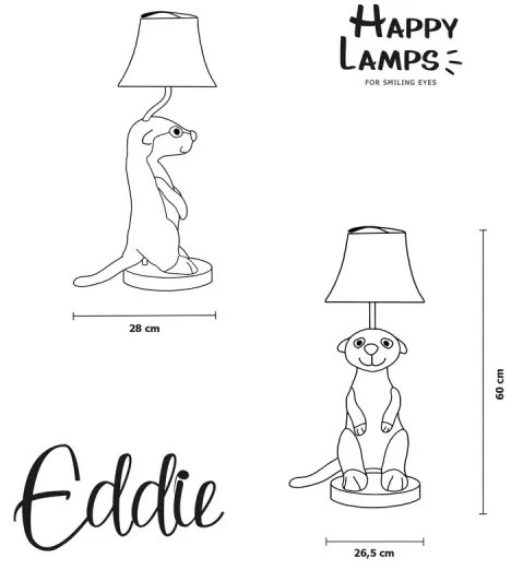Happy Lamps - Lampada da tavolo LED per bambini EDDIE LED/5,4W/230V suricato