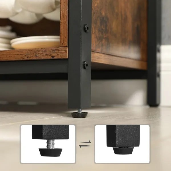 Armadietto con porte scorrevoli FIRA marrone/nero