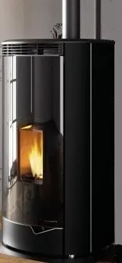 Palazzetti Marianne 9 Stufa ermetica A Pellet Ecofire ad Aria con uscita fumi superiore in acciaio nero