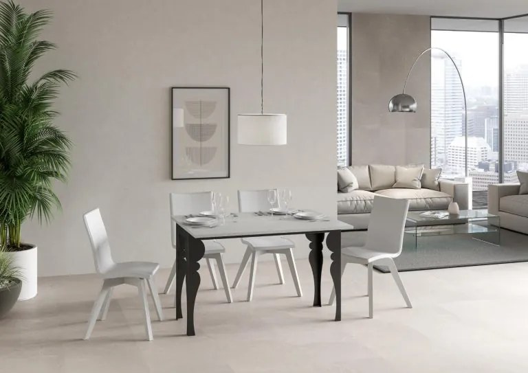 Tavolo Paxon Double allungabile 120x90 cm, 120x45/90 cm Paxon Double / Bianco