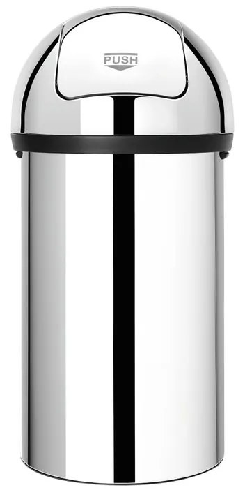 Pattumiera Push Bin BRABANTIA a pedale grigio inox 60 L