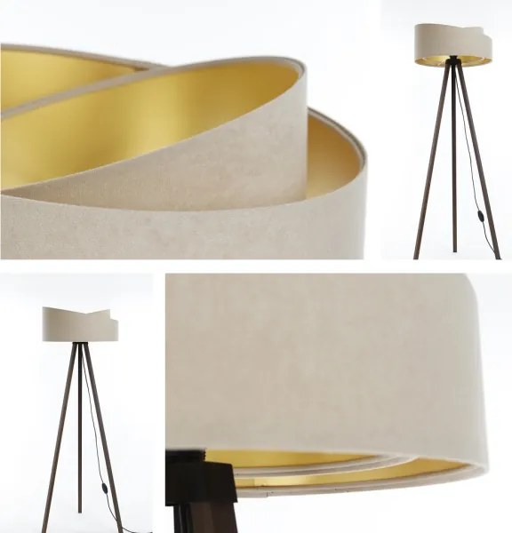 Lampada da terra GALAXY 1xE27/60W/230V beige/marrone