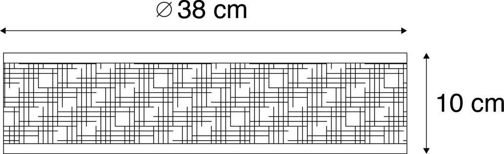 Lampadario orientale in rattan 40 cm 3 luci - Tromma