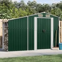 Capanno da Giardino Verde 277x93x179 cm in Acciaio Zincatocod mxl 72782