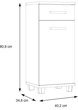 Mobile bagno VENOM bianco/rovere Sonoma