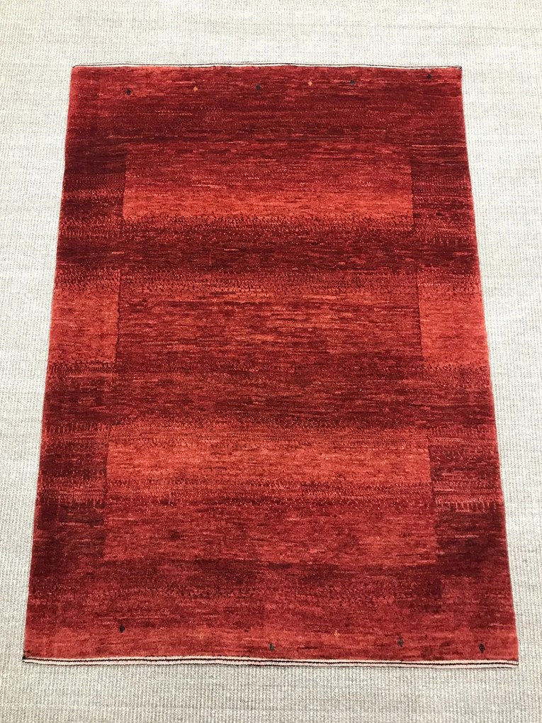 Loribaft Tappeto 100 x 140 Rosso (Iran) Annodato A Mano
