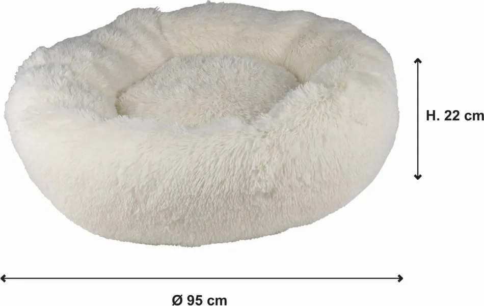 Letto per cani crema ø 95 cm - Love Story
