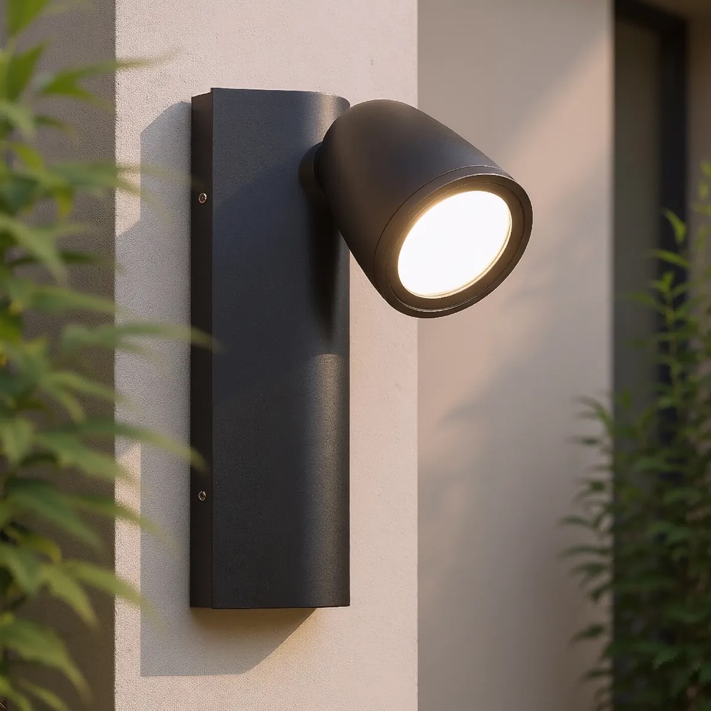 Applique da Esterno GU10 Orientabile IP65 Serie AXIS - Nera