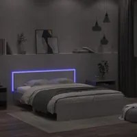 Giroletto con Testiera e LED Bianco 160x200 cm 3207595