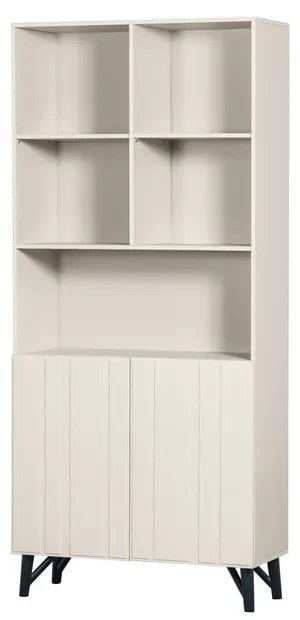 Libreria in legno di pino crema 90x200 cm Miller - WOOOD
