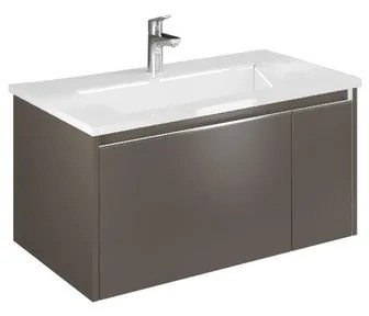 Mobile sottolavabo e lavabo Cielo tortora scuro L 80 cm