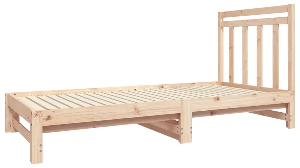 Dormeuse estraibile 2x(90x190) cm legno massello di pino