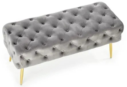 Panca trapuntata ATHENA 40x100 cm grigio/oro