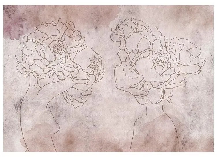 Carta da Parati Armadio Fiorito Rosa  Larghezza x Altezza Home decor 150x105