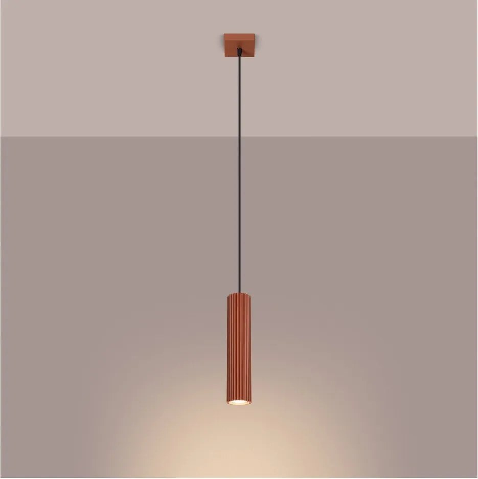 Lampadario color mattone Gleam – Sollux