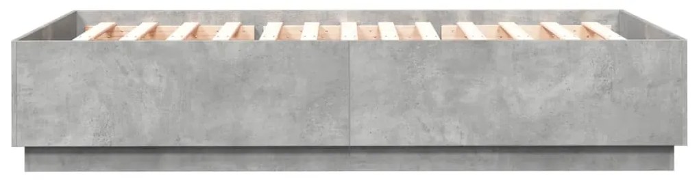 Giroletto luci led grigio cemento 140x200 cm legno multistrato