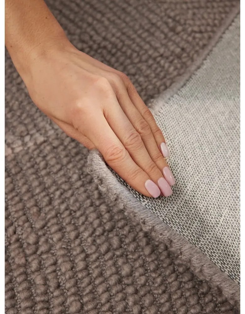 Tappeto grigio tortora in lana tessuto a mano 160x230 cm Eleni Taupe – Hanse Home