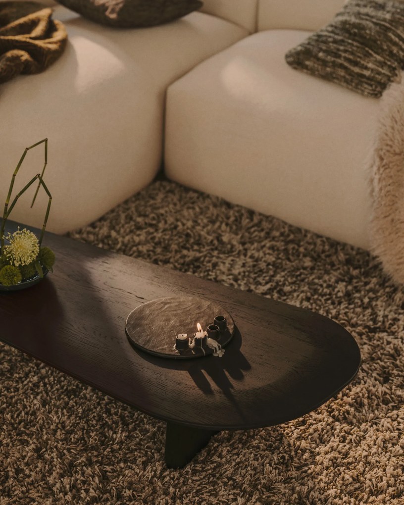 Kave Home - Divano modulare Martina 3 posti con chaise longue sinistra écru 287 cm