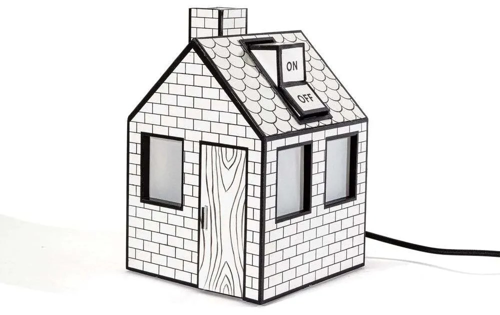 Seletti - On-Off Lampada da Tavolo Recycled White/Black Seletti