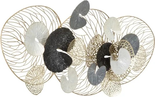 Pannello Decorativo Astratto Luxy 124,5x9,5x55 Cm In Ferro Multicolore