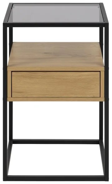 Comodino ZEIN rovere/nero