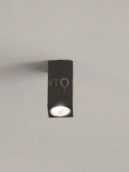 Plafoniera aloa attacco gu10 nera h.12cm ip20