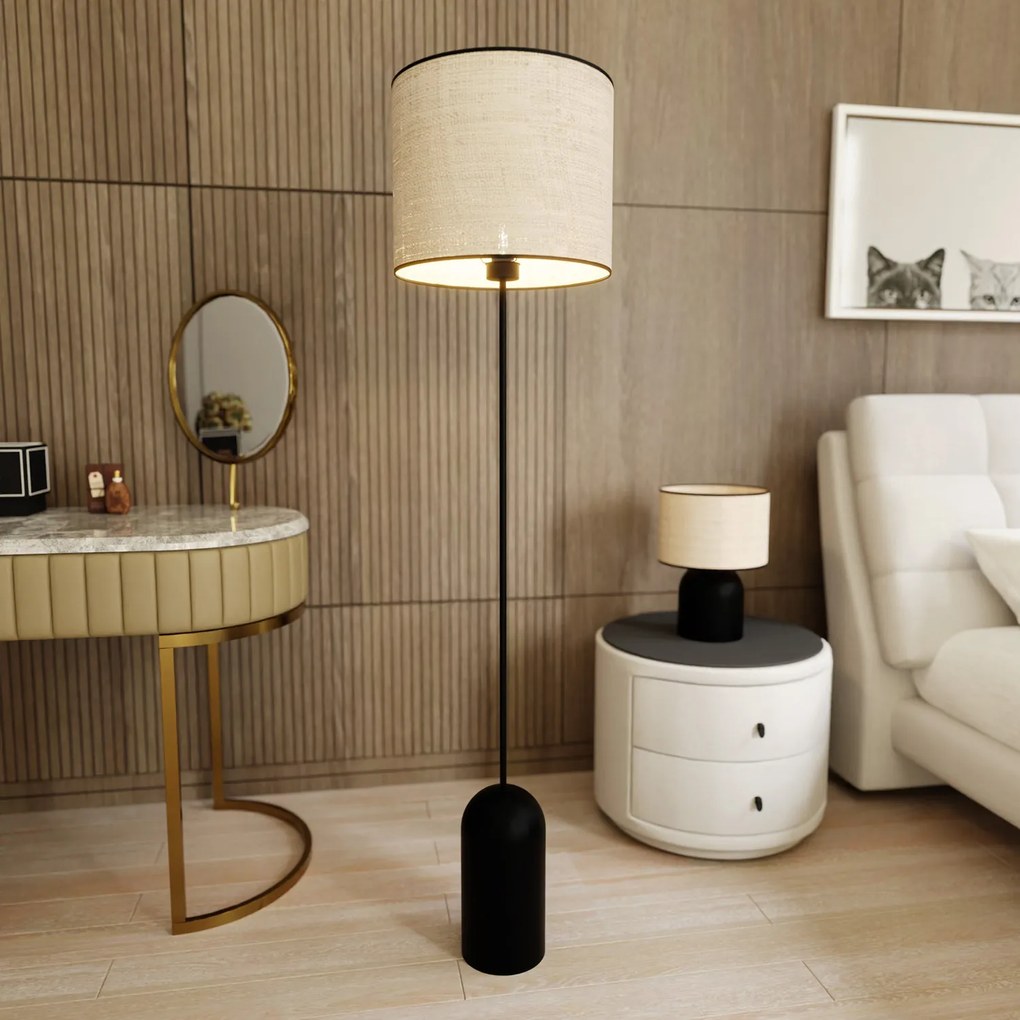 Piantana Minimal Enlil Acciaio Nero 1 Luce E27 Ip20