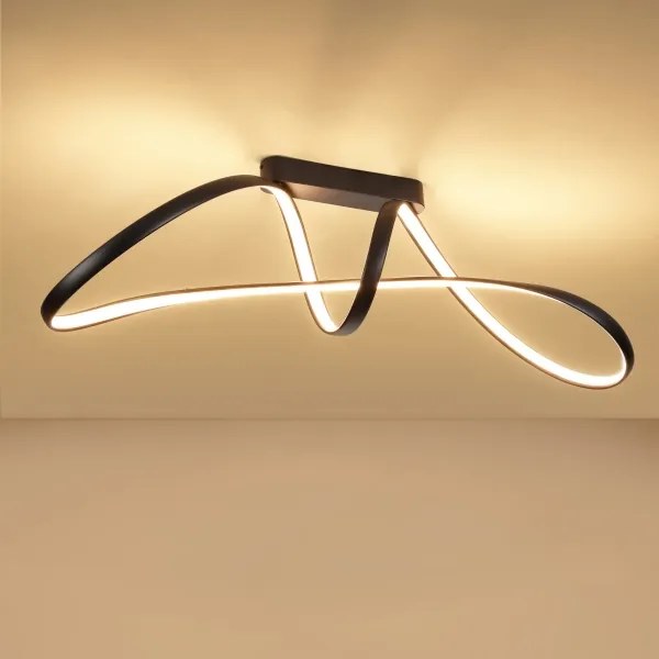 Brilagi-LED Plafoniera dimmerabile TWISTER LED/60W/230V 3000-6000K nero + telecomando