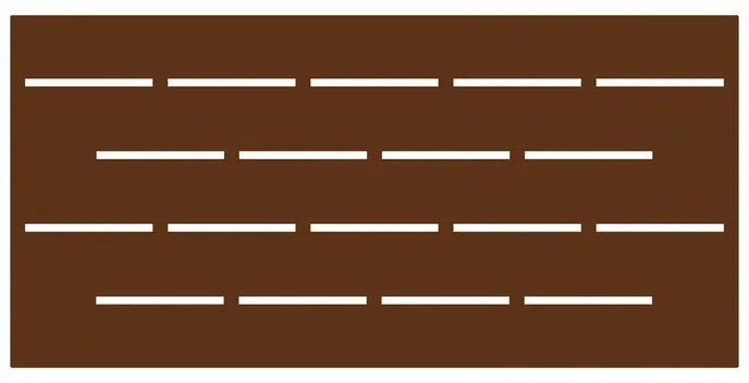 Recinzione Privacy corten in ferro verniciato corten L 192 x H 93 x P 3 cm