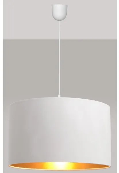 Lampadario su corda ALBA 1xE27/15W/230V d. 45 cm bianco/oro