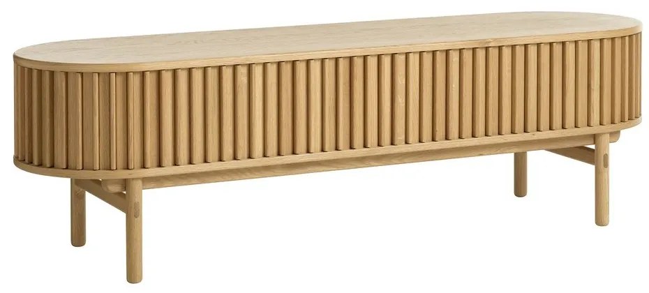 Tavolo TV in rovere di colore naturale 160x48 cm Carno - Unique Furniture