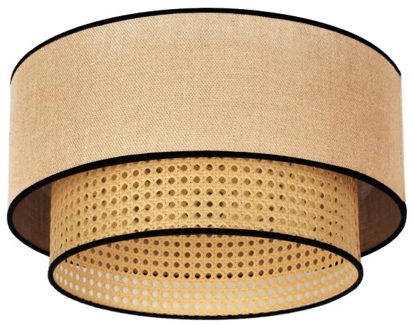 Duolla - Plafoniera BOHO 1xE27/15W/230V diametro 45 cm beige/rattan