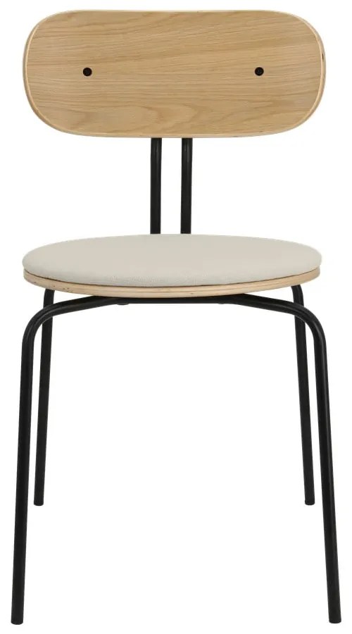 Sedia da pranzo nera e crema Curious - UMAGE