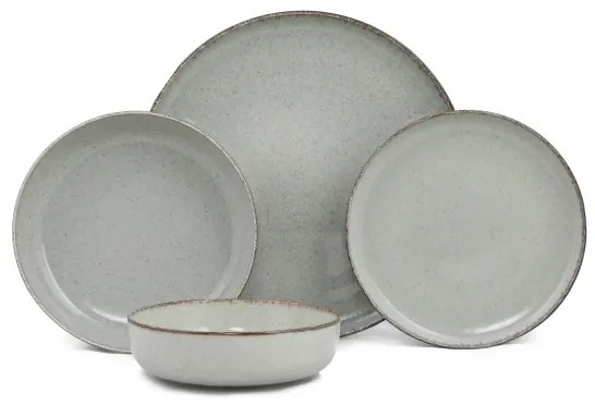 Servizio di piatti 24 pezzi, verde/porcellana