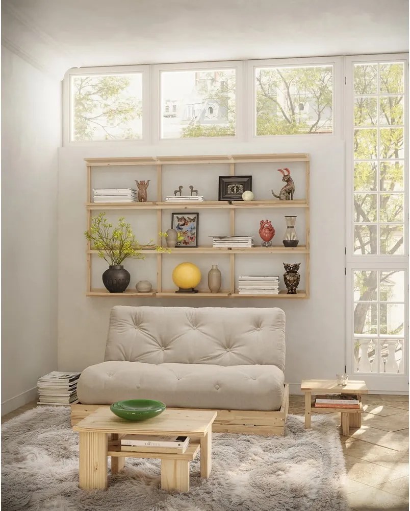 Tavolino da salotto di colore naturale in pino massiccio 45x68 cm Japan – Karup Design