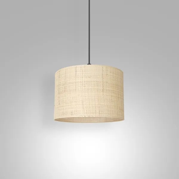 Lampadario a sospensione con filo RATTAN 1xE27/60W/230V diametro 25 cm rattan