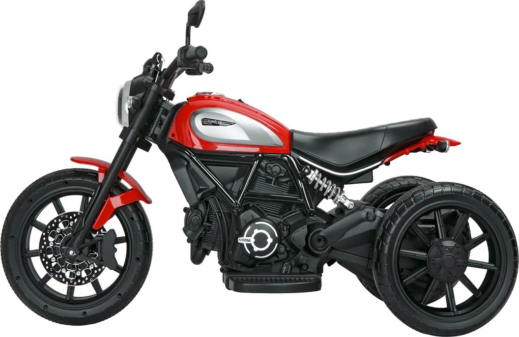 Moto Elettrica per Bambini Licenza Ufficiale Ducati Scrambler 12V 3,5Ah Rosso...
