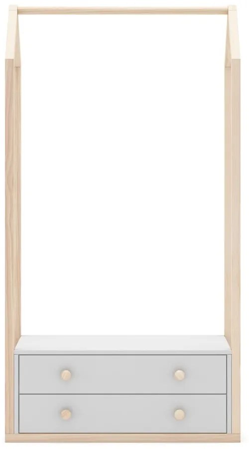 Armadio a giorno bianco per bambini 80x170 cm Esteban - Marckeric