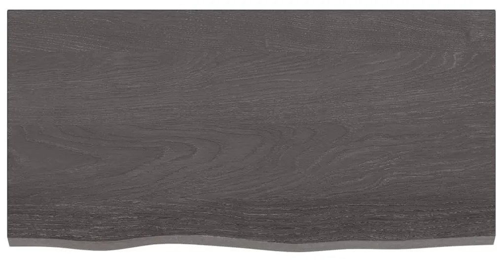 Ripiano muro grigio scuro 80x40x2 cm massello rovere trattato