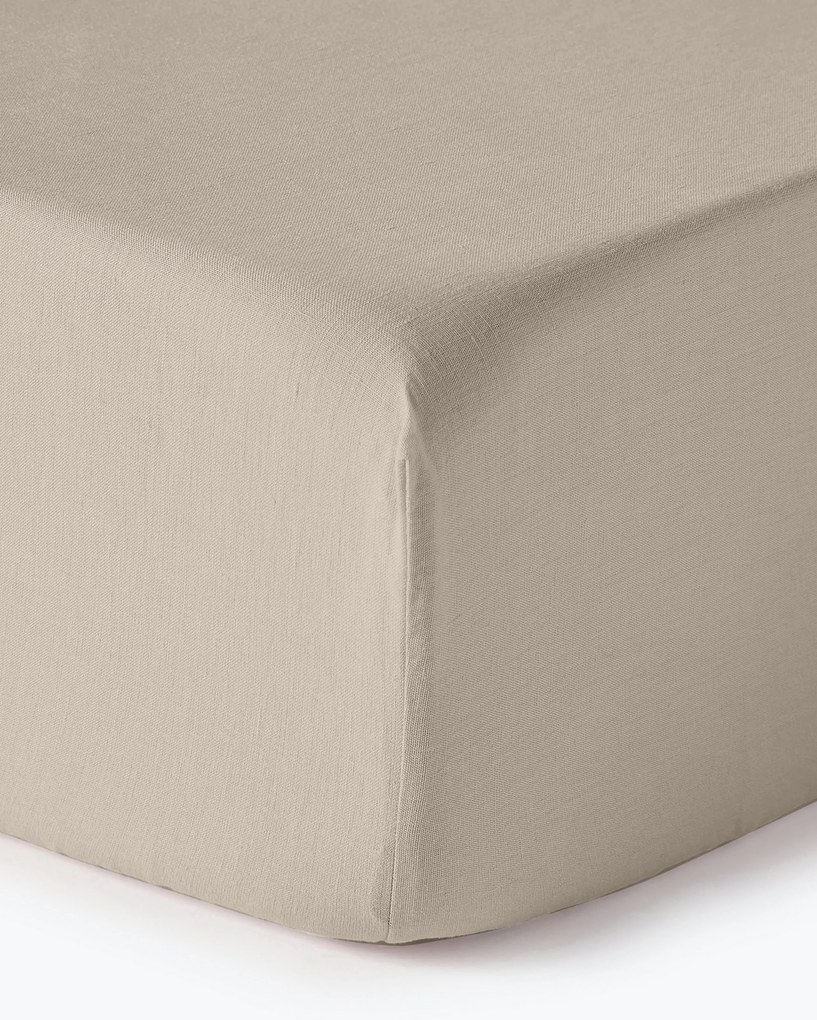 Lenzuolo con angoli boxspring in lino lavato Airy