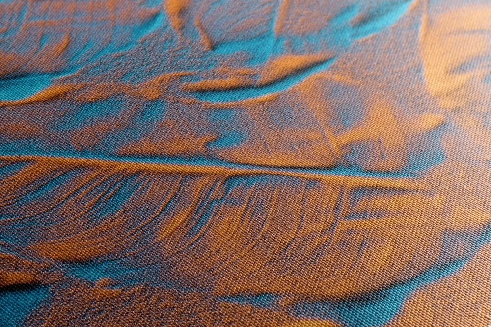 Quadro su tela – Texture di foglie sulla spiaggia di sabbia