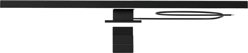 Lampada LED da Specchio 50cm Nera 8W IP44 Tripla Installazione Colore Bianco Caldo 3.000K