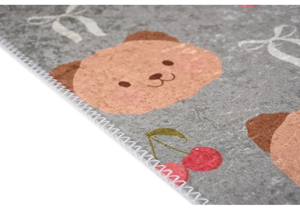 Tappeto per bambini grigio e marrone lavabile 120x180 cm Cute Teddies – Vitaus