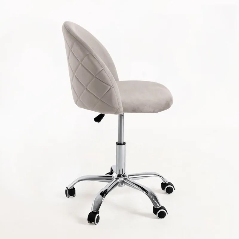 Sedia Vint Velluto Office - Grigio